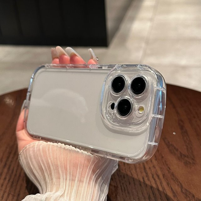 Transparente Silikon-Handyhülle mit Kameraschutz und Airbag-Abdeckung für Apple iPhone Modelle - Bild 1