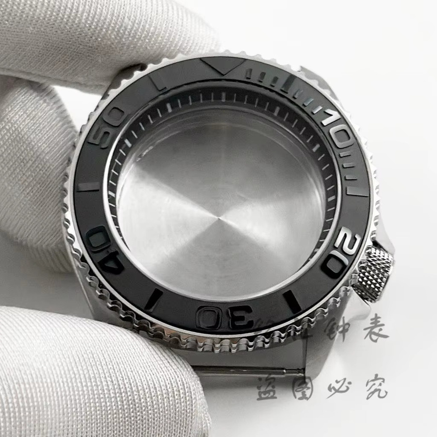 LIYAN Uhrengehäuse Edelstahl, Schwarz, 42 mm, Unisex - Bild 4