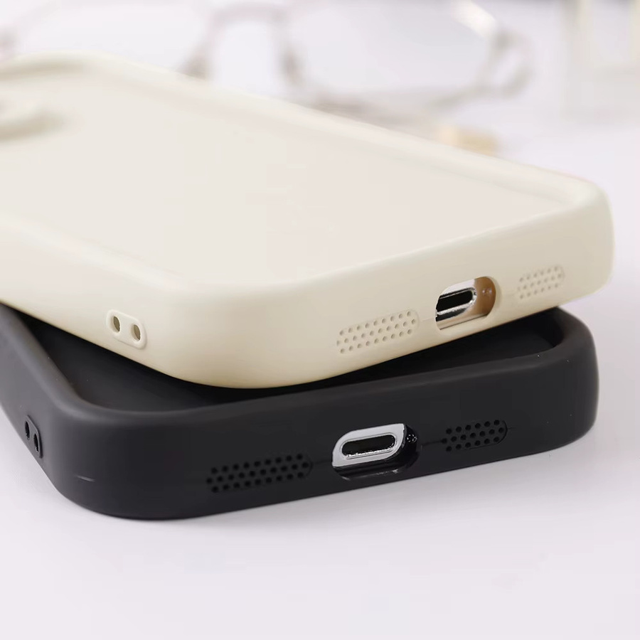 Stoßfeste Silikon Handyhülle von AKABEILA für iPhone 11 bis iPhone 17 Pro Max Plus Mini in Beige und Braun - Bild 3