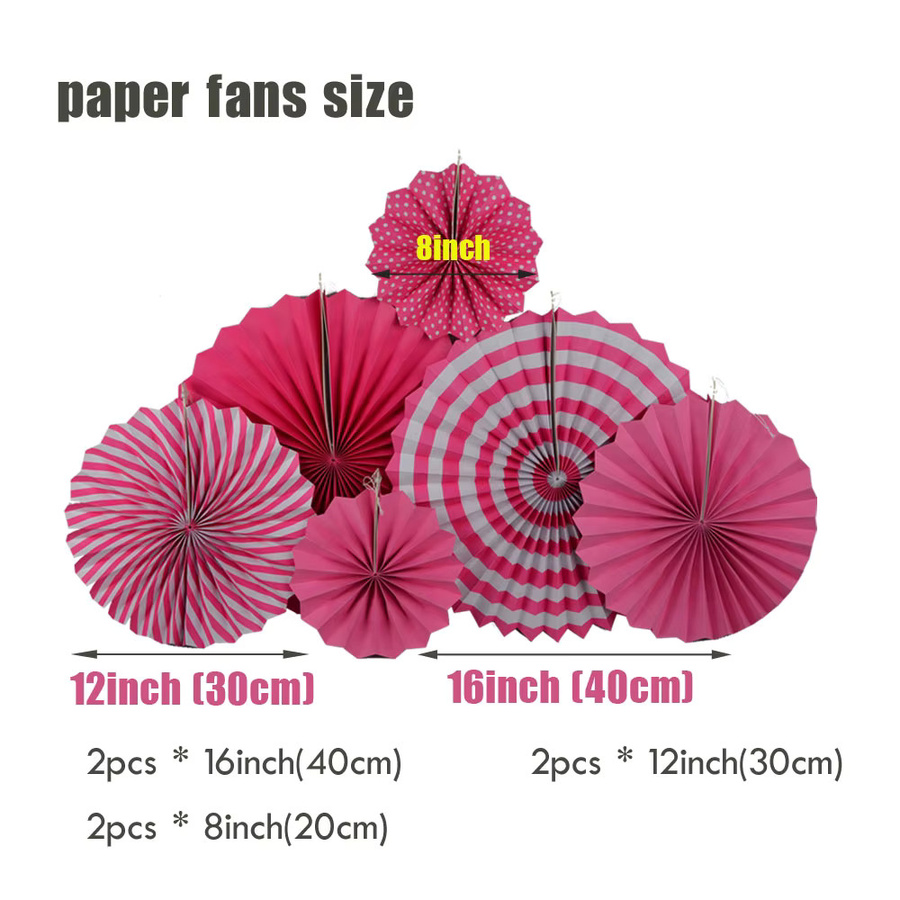 SEBERIDOR DIY-Set mit Papier-Faltfächerchen und Pompons in Rosa und Orange für Hochzeiten, Partys und Kinderdeko - Bild 2