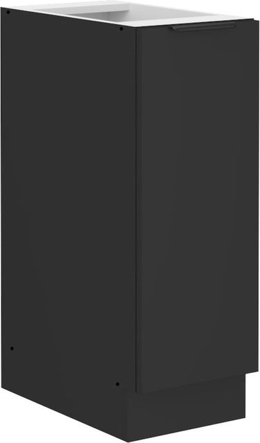 SIENA Küchen Unterschrank Schrankauszug aus Metall in Schwarz, Breite: 30 cm - Bild 1