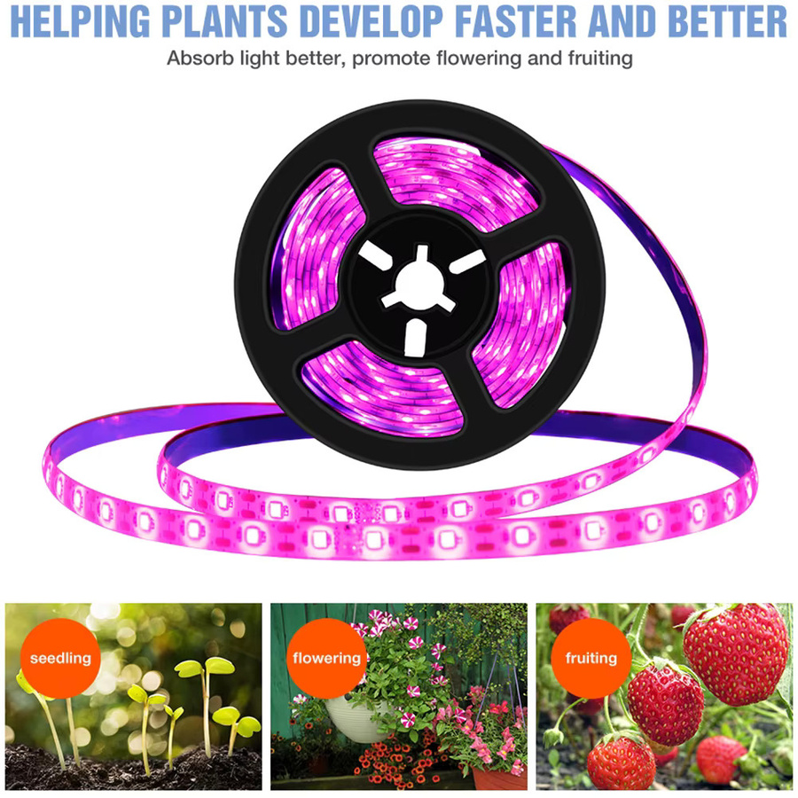 CanLing LED Vollspektrum Grow Light USB DC5V Wasserdichte Lichtleiste für Indoor Growbox, Blumen und Hydrokultur - Bild 6