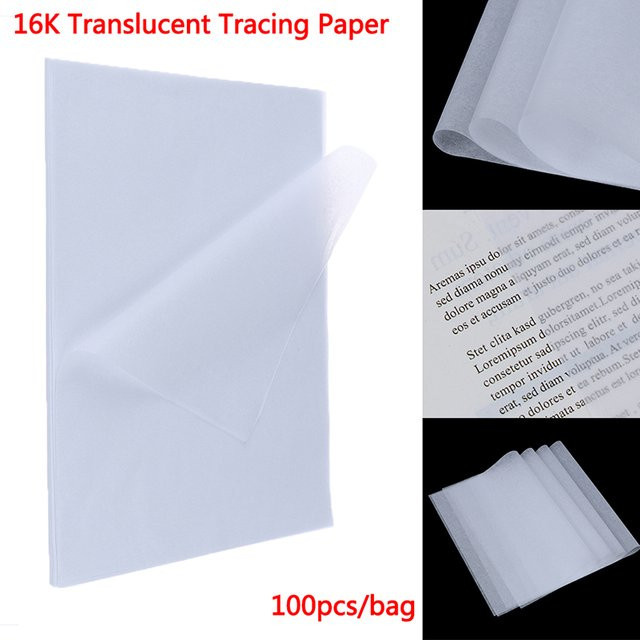 100 Stück A4 Pergamentpapier Transparent als Acetat Papier für Kunst Zeichnung und Malerei - Bild 1