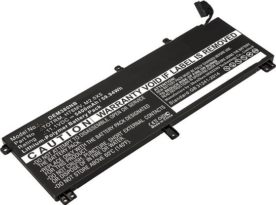 CoreParts Laptop-Batterie Lithium-Polymer in Schwarz für Dell Precision M3800 und XPS 15 (9530) mit 5400 mAh und 59,9 Wh (MBXDE-BA0120) - Bild 1