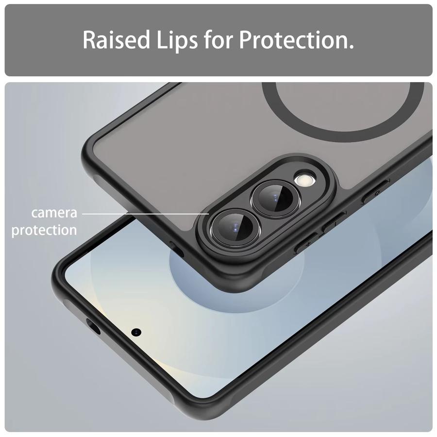 Skin Feel Translucent Frosted Shield MagSafe Schutzhülle für Samsung Galaxy S25 S24 FE Plus Ultra A17 A07 A56 A36 A26 A16 5G in Transparent Purple - Bild 3
