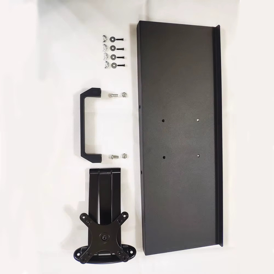 ZCGM SimRacing Metall Tastatur- und Mausablage in Schwarz, verstellbar und drehbar für Sim-Racing Simulationen - Bild 4