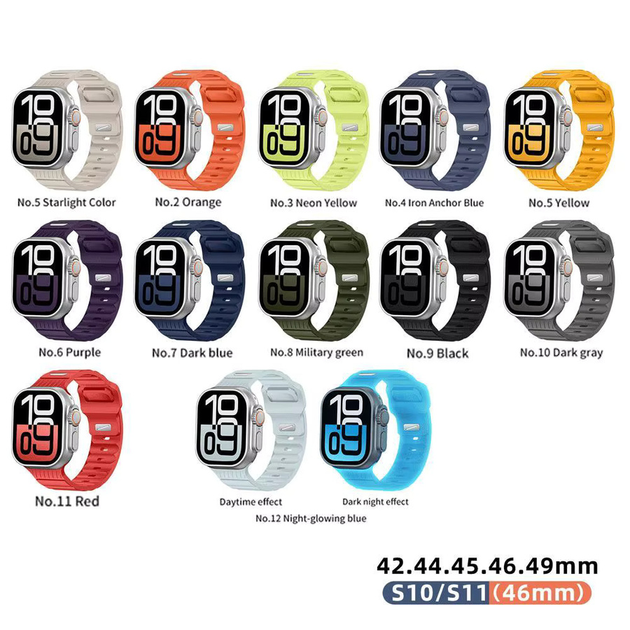 Correas Uhrenarmband Silikon, Nachtleuchtend, Unisex - Bild 3
