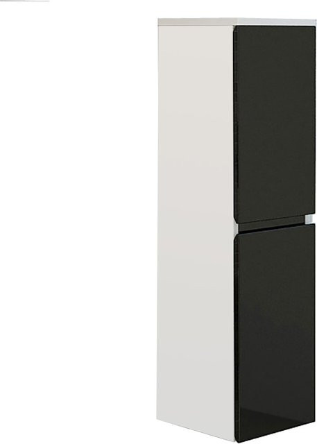Jet-Line Badschrank Aiger Hochschrank mit Hochglanzfront in Schwarz zur Wandmontage B/T/H: 30 x 30 x 110 cm - Bild 2