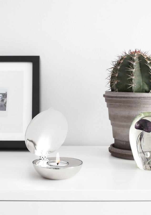 Design House Stockholm Shell Teelichthalter in Silber aus Metall - Bild 3