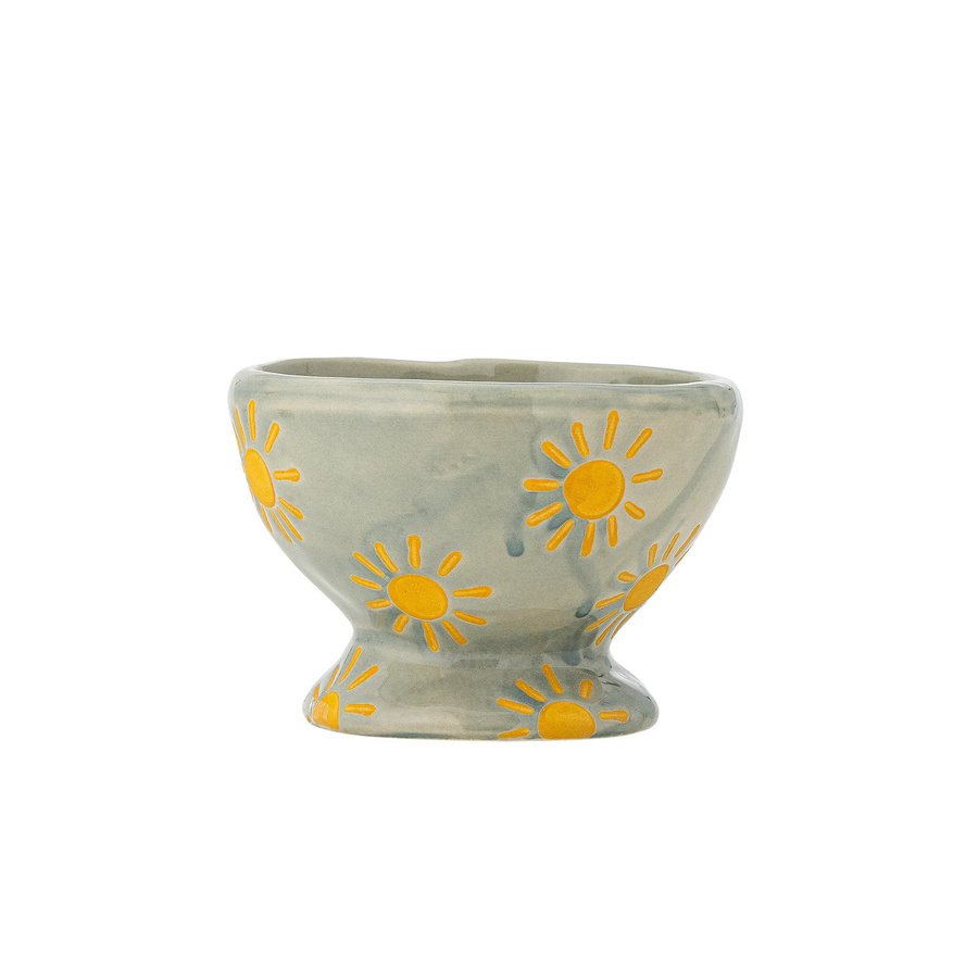 Bloomingville Schale Nini aus Steingut mit blauem Sonnenmotiv Durchmesser: 9 cm, Höhe: 6,5 cm - Bild 1