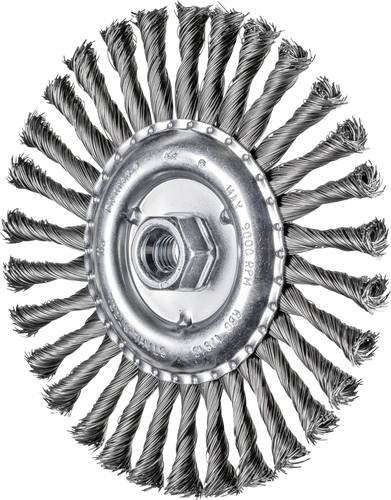 PFERD Rundbürste gezopft für Winkelschleifer, Farbe Silber, Durchmesser: 17,8 cm, Drahtstärke: 0,50 mm, M14 Gewinde - Bild 1