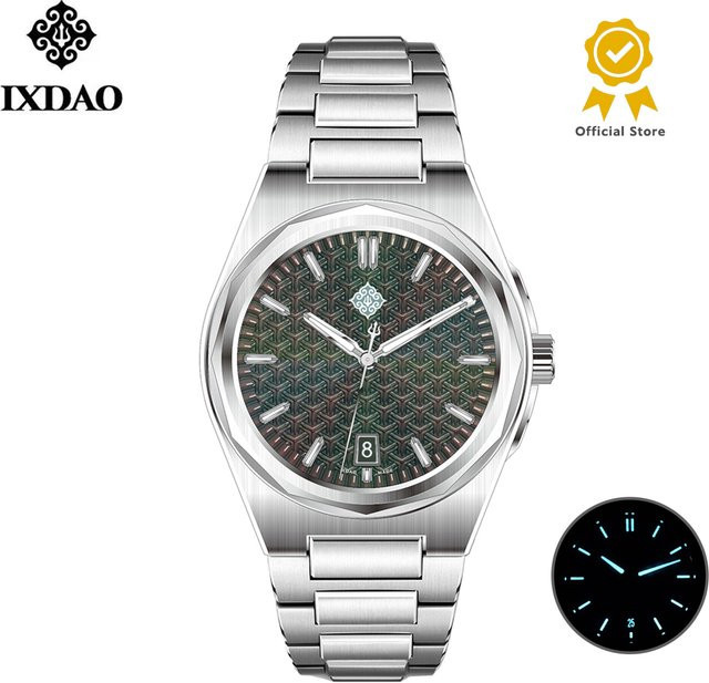 IX&DAO Automatik-Armbanduhr, Edelstahl, 37 mm, Herren, Schwarz - Bild 1