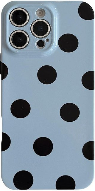 ASONPAI Handyhülle mit gepunktetem Design für iPhone 17 16 15 14 13 Pro Max in Weiß, Schwarz oder Blau, stoßfest und weich - Bild 1