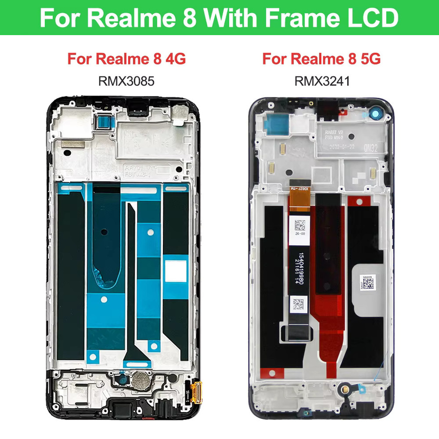 LCD-Bildschirm mit Touchscreen-Digitizer-Baugruppe für OPPO Realme 8 5G RMX3241 in Schwarz - Bild 2