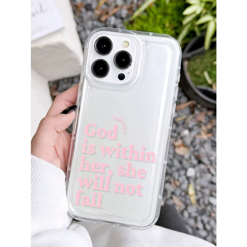 DecoPhone Transparente TPU Handyhülle Minimalist Jesus Graphic Letter für iPhone 11 bis iPhone 17 Pro Max Plus Serie - Bild 2
