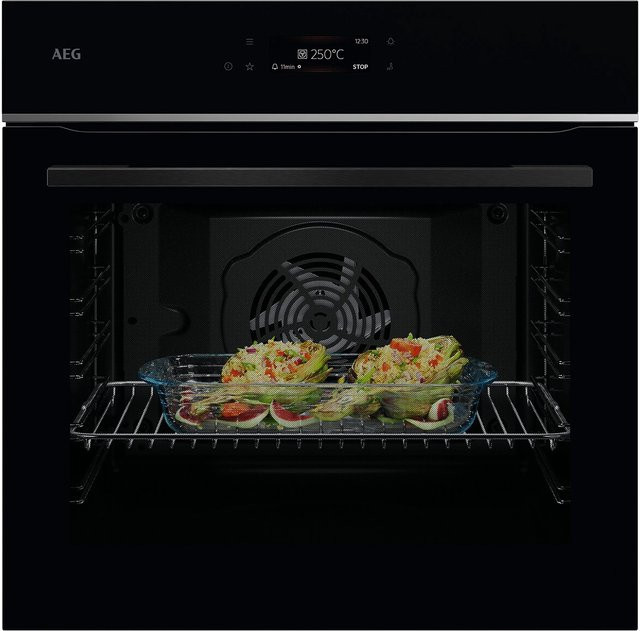 AEG Einbaubackofen TE7AB63FSB in Schwarz mit 72 l Volumen, Heißluftgrill und Pizza-Stufe, Energieeffizienzklasse A+ - Bild 1