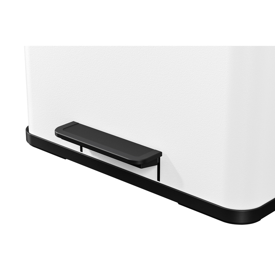 Hailo Öko Trio Plus L Tretmülleimer aus Stahlblech in Weiß mit 3 x 9 l Volumen, B/T/H: 47,0 x 34,0 x 43,0 cm - Bild 4