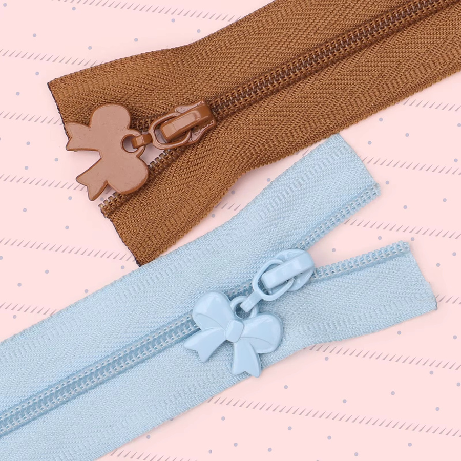 Changsons Set aus Nylon-Reißverschlüssen und Reißverschlussgriffen im Bogen-Stil aus Kunststoff, 5 Yards und 10 Griffe - Bild 3