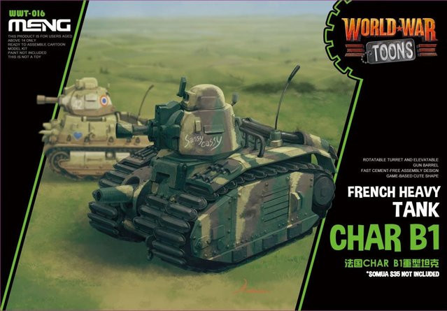MENG Models French Heavy Tank Char B1, Cartoon Model, ab 14 Jahren - Bild 1
