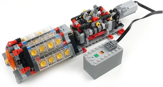 Stemedu High-Tech Transparent V16 Motor, Bausteine, Mechanische Montage - Bild 1