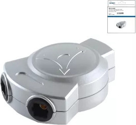 DINIC Toslink Y-Kupplung optischer Verteiler von 1 auf 2 Buchsen in Silber - Bild 1