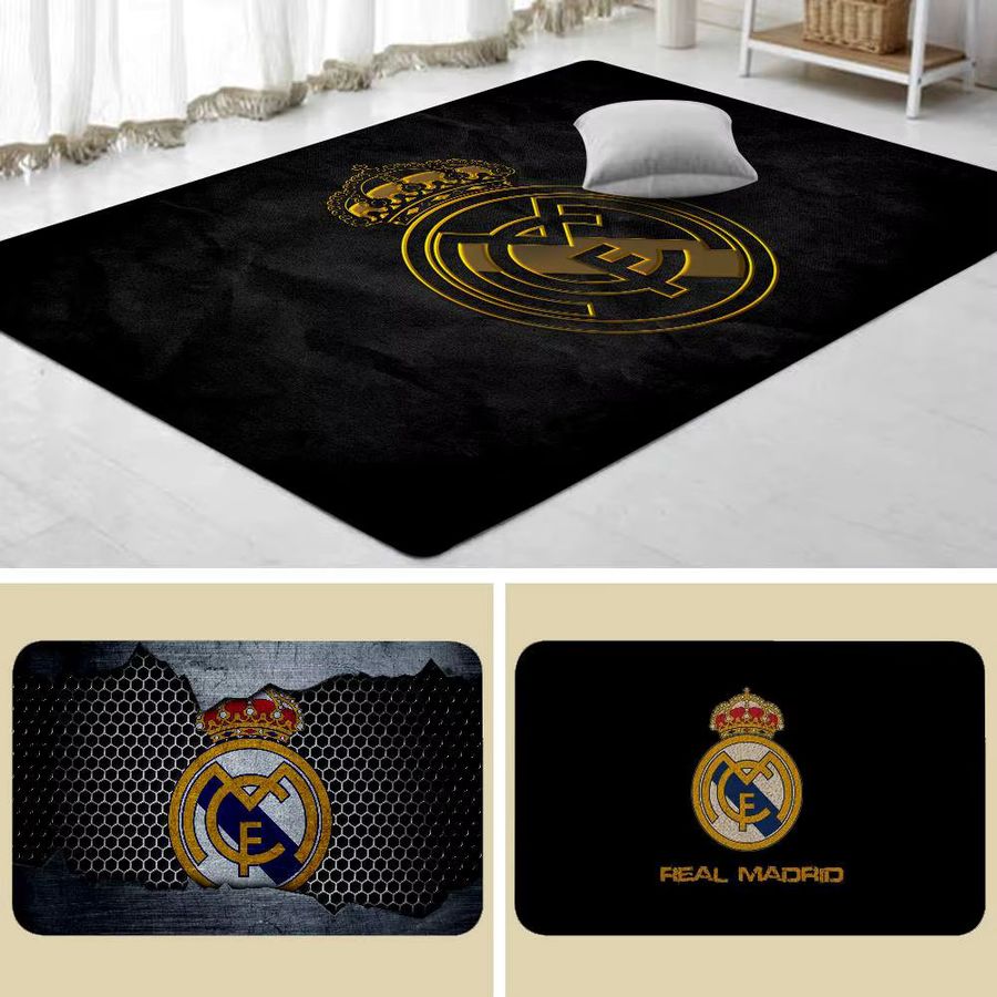Kayou Fußball Fußmatte R-RMCF in Schwarz für Wohnzimmer und Eingangsbereich mit Anti-Rutsch-Funktion - Bild 2