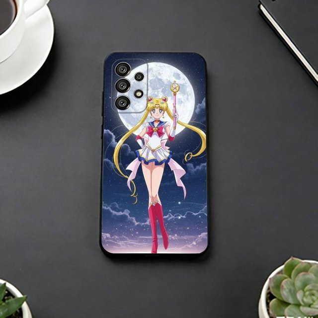 Sailor Moon Anime Handyhülle für Samsung Galaxy S25 S24 S23 S22 S21 S20 Ultra Plus FE Note 10 in Schwarz und Multicolour - Bild 1