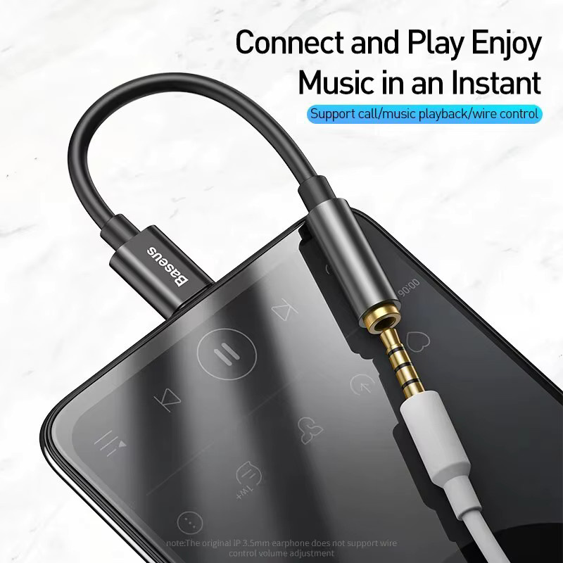 Baseus USB-C auf 3,5 mm Klinke Audio-Adapter Grey - Bild 2