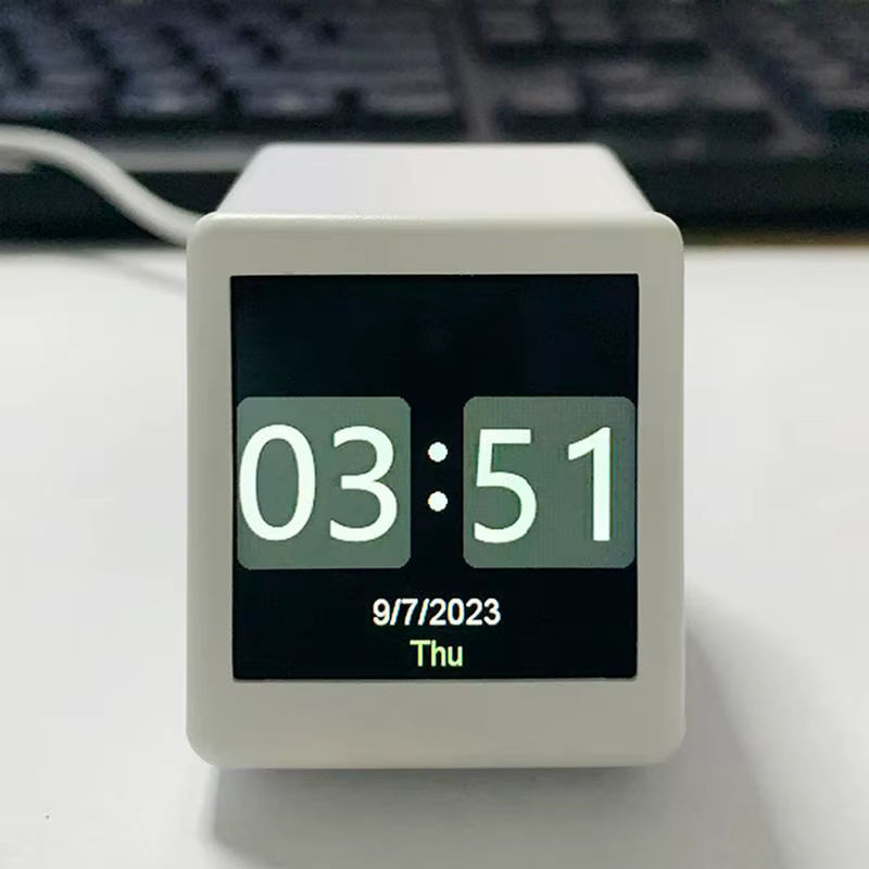 Intelligenter digitaler Wecker mit Wifi Smart Air Wettervorhersage und Desktop-Dekoration in Weiß oder Gelb - Bild 4