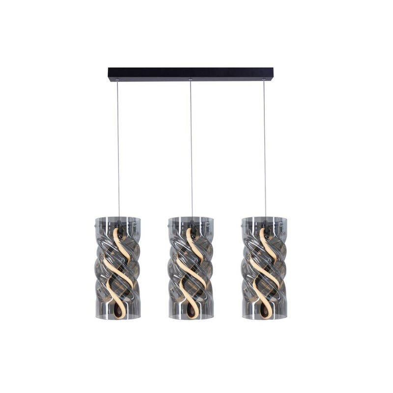 Pocoline Pendelleuchte Isabella modern in Schwarz aus Metall und Glas, B/H/T: 14 x 120 x 68 cm - Bild 2