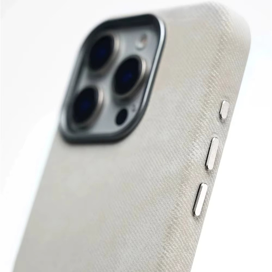 Luxus Faser-Leder Schutzhülle mit MagSafe Magnetischer Ladefunktion für iPhone 17 Pro Max, 17 Air, 16 und 15 in Blau mit Flanell-Innenseite - Bild 2