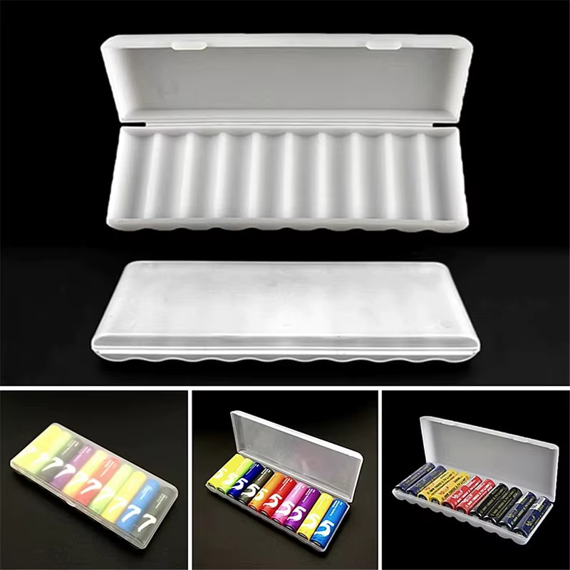 BRYNTHORX Batterie-Aufbewahrungsbox mit 10 Fächern, transparenter Kunststoff-Organizer für AAA, AA und 18650 Batterien - Bild 4