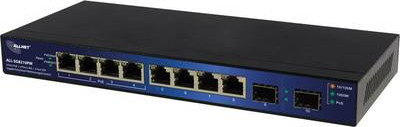 Allnet ALL-SG8210PM Managed L2+ Gigabit Ethernet Switch mit 8 RJ-45 Ports und 2 SFP Modulen in Schwarz - Bild 1