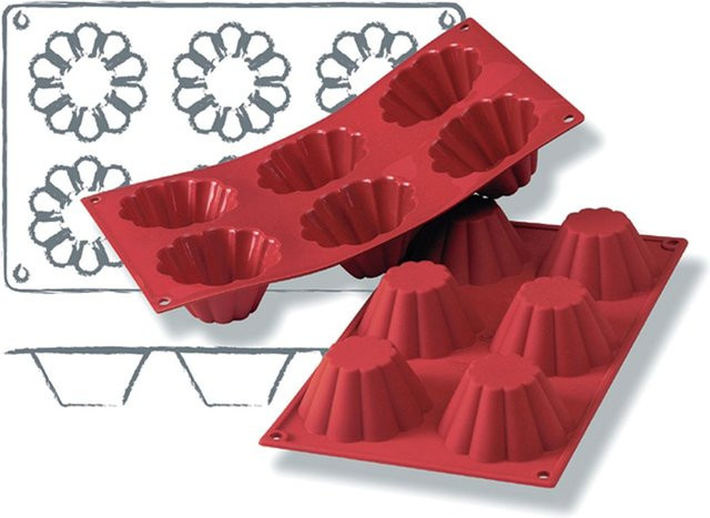 Schneider Silikonbackform Brioche in Rot mit Antihaftbeschichtung und 110 ml Füllmenge - Bild 1