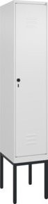 C+P Spind Classic PLUS Garderobenschrank mit 1 Abteil und Sicherheits-Drehriegel, Farbe Grau, H x B x T: 212 x 40 x 50 cm - Bild 1