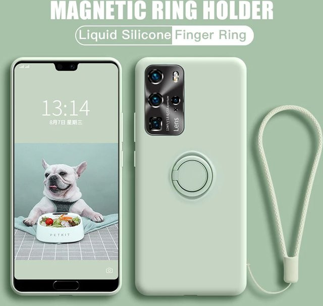 Stoßfeste Magnetische Hülle mit Ringhalter für Samsung Galaxy S26 S25 S24 S23 S22 S21 S20 Ultra Plus FE in Green - Bild 1