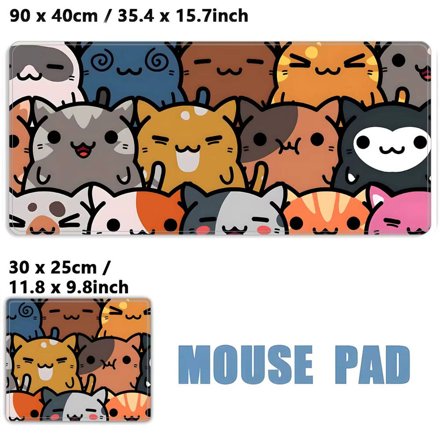 Mairuige Gaming Mauspad XXL Anime Mauspad mit niedlichem Tier-Design in Multicolour - Bild 3