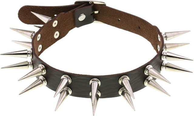 YIRAN Choker Halskette, Leder, Schwarz, Unisex, Punk - Bild 1