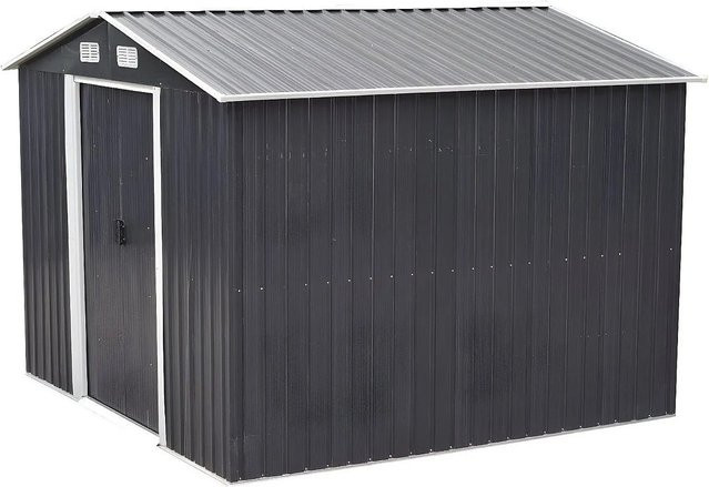 Vente-unique Schrebergartenhaus Manso aus Stahl in Anthrazitgrau mit einer Höhe von 247 cm - Bild 1