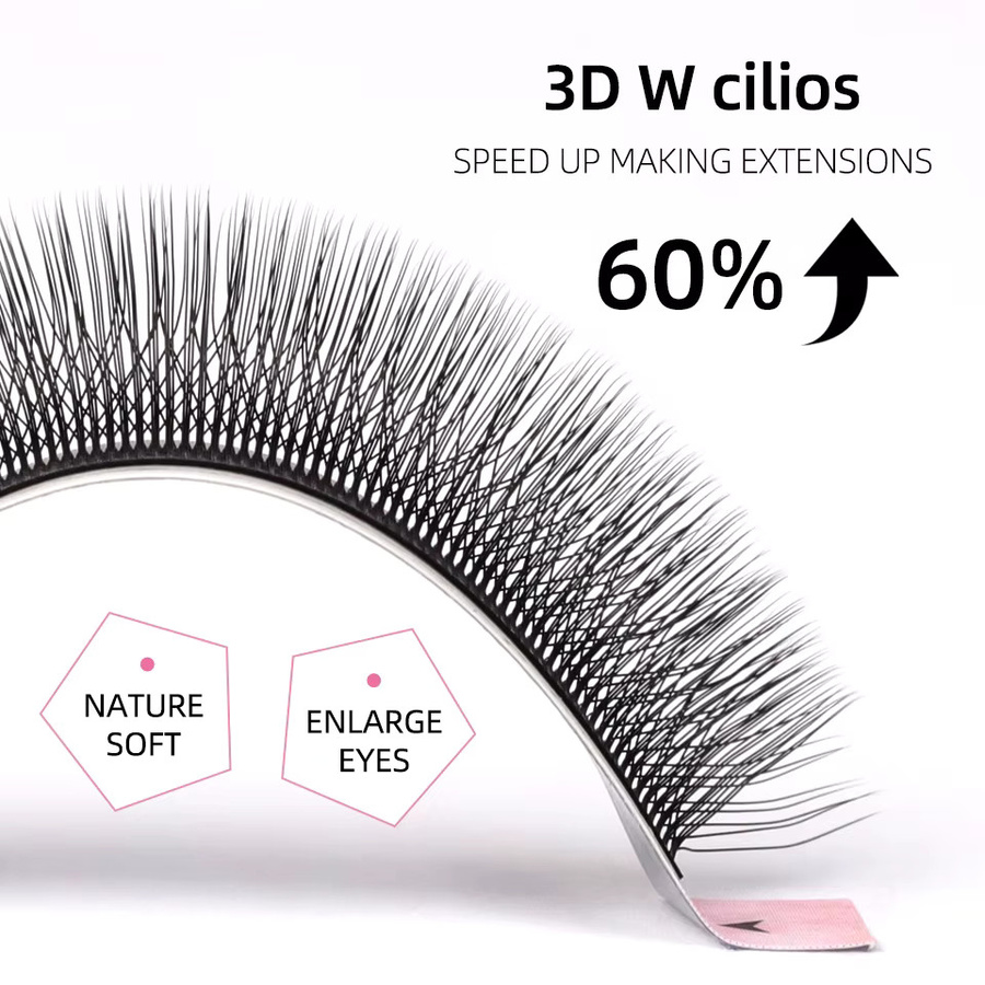 Lashrujade W-förmige 3D Fairy Lashes, Schwarzbraun, Unisex - Bild 3