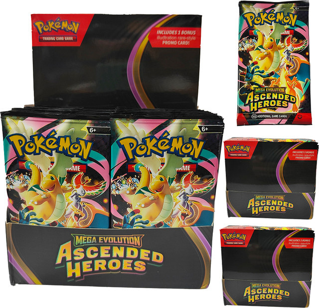 Pokémon Ascended Heroes Karten Destined Rivals Prismatic Evolutions Scarlet Violet 151, Nachfüllpack, Englisch, ab 6 Jahren - Bild 1