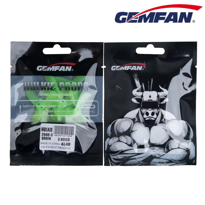 Gemfan Hulkie 2040 Mini CW CCW Propeller, 3 Blätter, 4 Paar, Bunt / Mehrfarbig - Bild 2