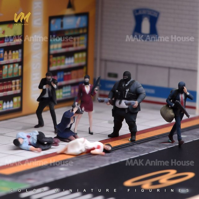 MAK Maskierter bewaffneter Räuber, 3D-Druck Figuren, 1:43, Einzelfigur - Bild 1