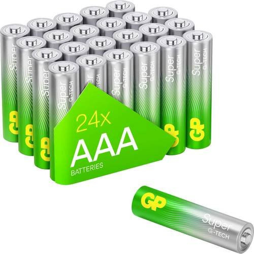 GP Super Micro AAA Alkali-Mangan Batterien 1,5V, 24 Stück, Grün - Bild 1