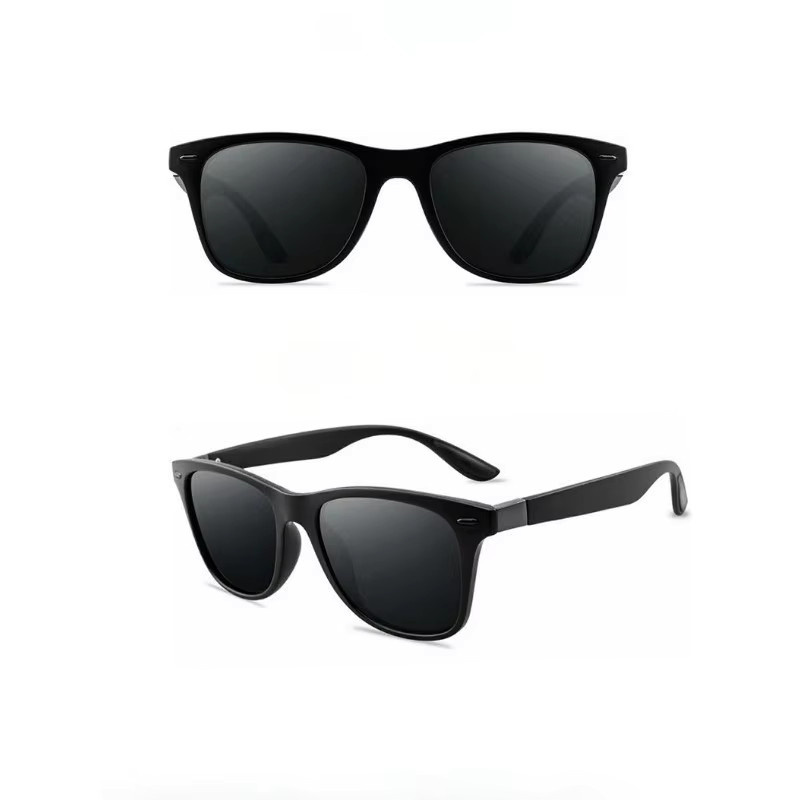 Retro-Radsport-Sonnenbrille, Vollrand, Kunststoff, Unisex, schwarz - Bild 2
