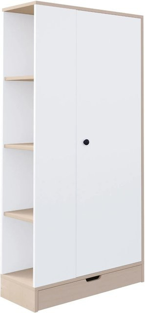 Merax Kleiderschrank Weiß Matt mit integrierten Schubladen und Regalfächern, B/T/H: 70 x 40 x 170 cm - Bild 1