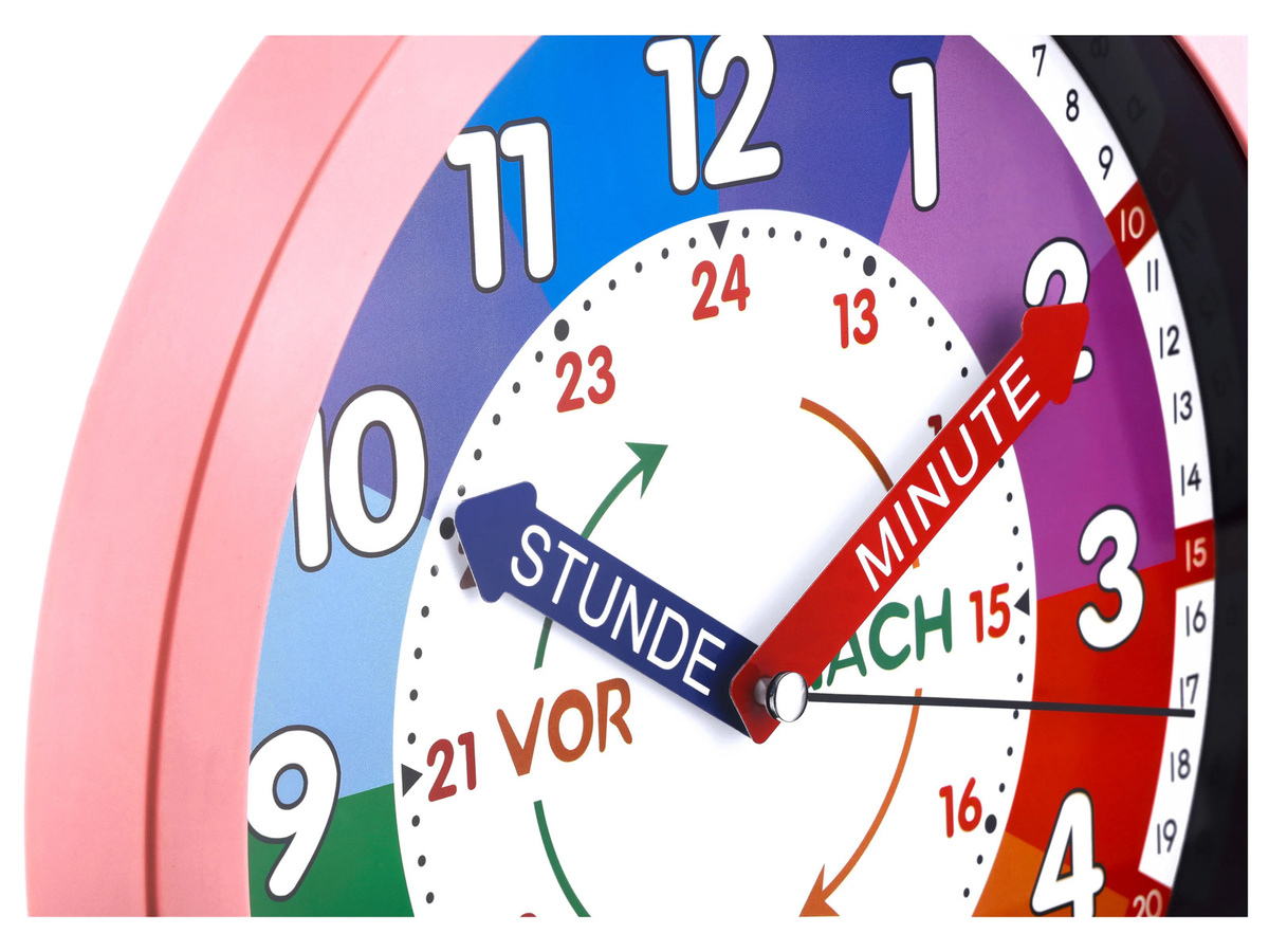 LUPILU Lern-Wanduhr analog Pink - Bild 4
