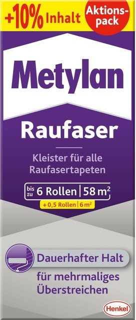 Metylan Raufaser Tapetenkleister Pulver für Woodchip mit 10 % Mehrinhalt, 360 g - Bild 1
