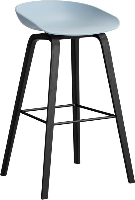 HAY About A Stool AAS 32 Hocker in Blau mit Eichenholz oder Walnussholz und Polypropylen - Bild 1