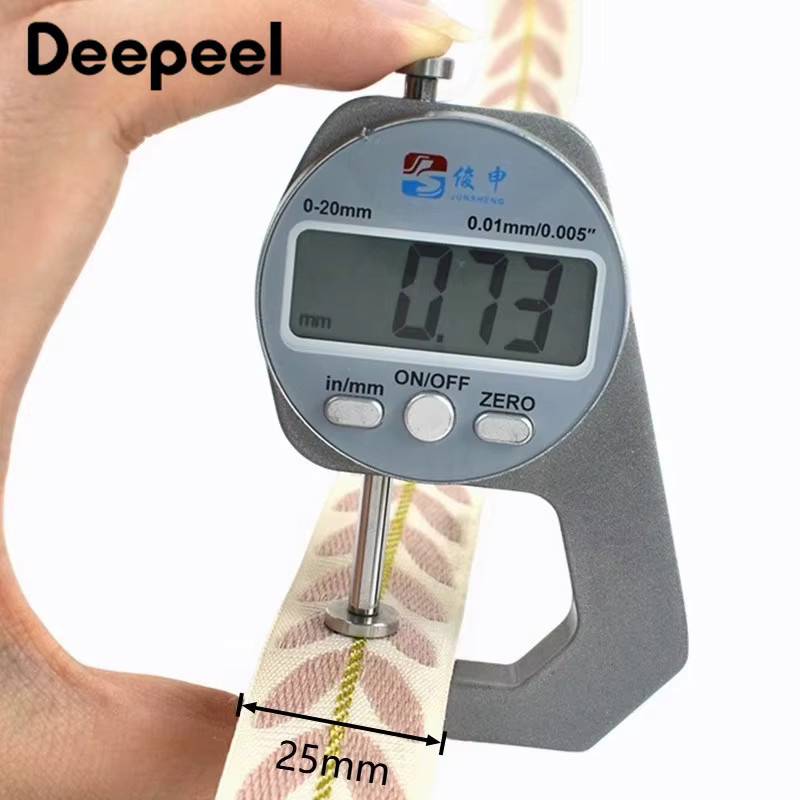 Deepeel Jacquard-Gurtband aus Polyester in Grün und Multicolour, Breite: 25 mm - Bild 3